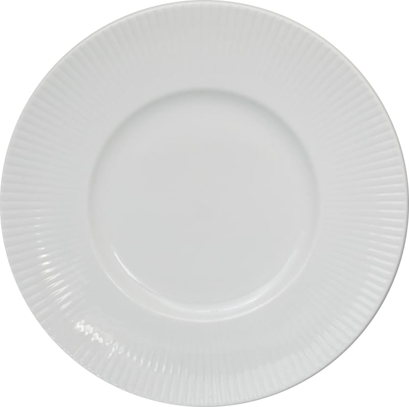 International Tableware SB-65 Sunburst Porcelain BW 1-1/4" Wide Rim Plate 6-1/2"