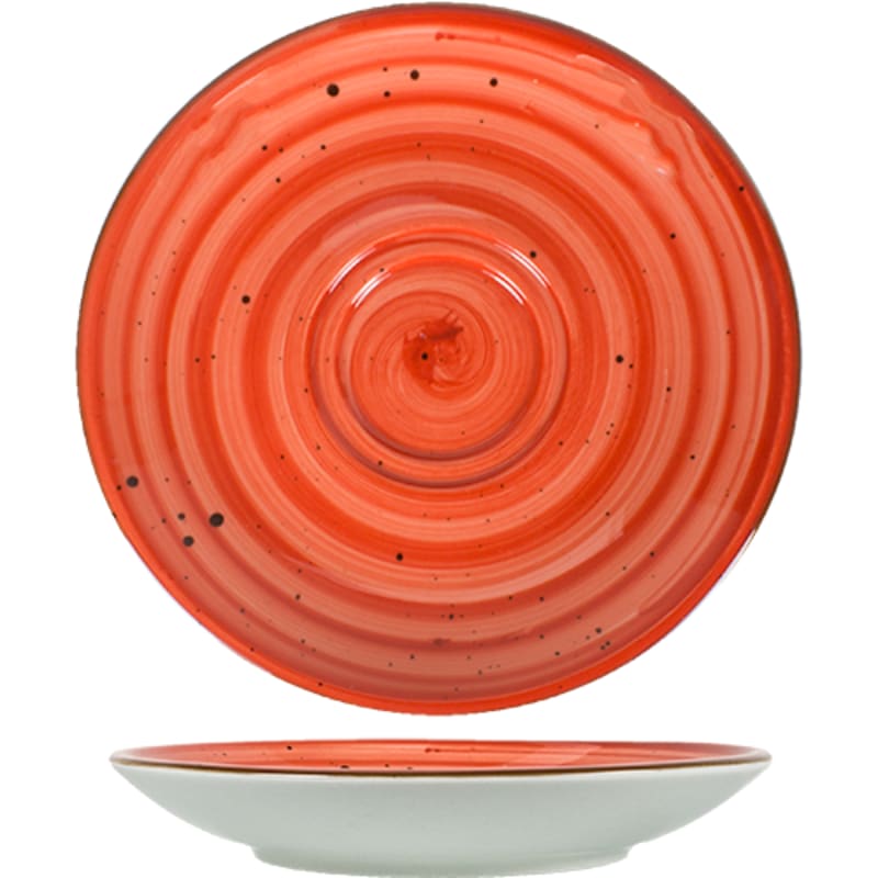 International Tableware RT-2-RU Rotana Stoneware Ruby Saucer 6-1/2"