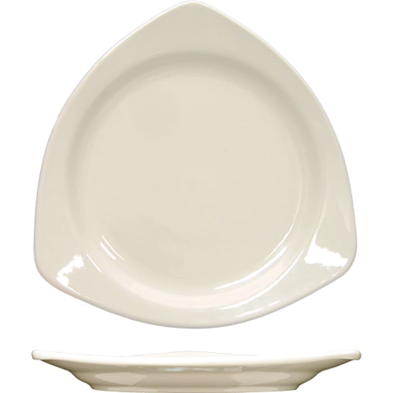 International Tableware TR-7-AW Valencia Stoneware AW Triangular Plate 7-1/4"