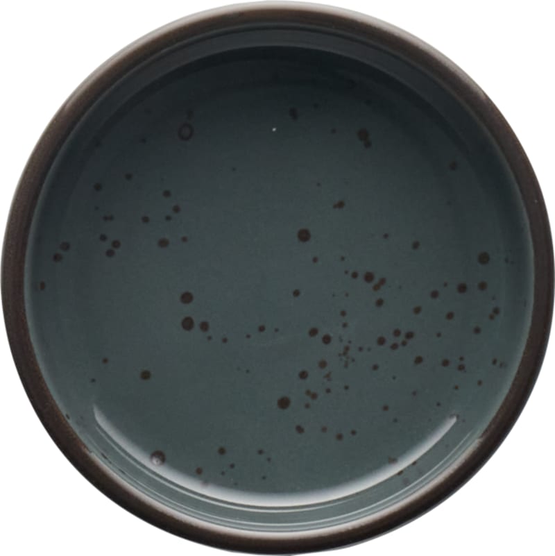 International Tableware SH-44-LN Splash Stoneware Lunar Blue w/Dark Brown Sauce DIsh (2oz)