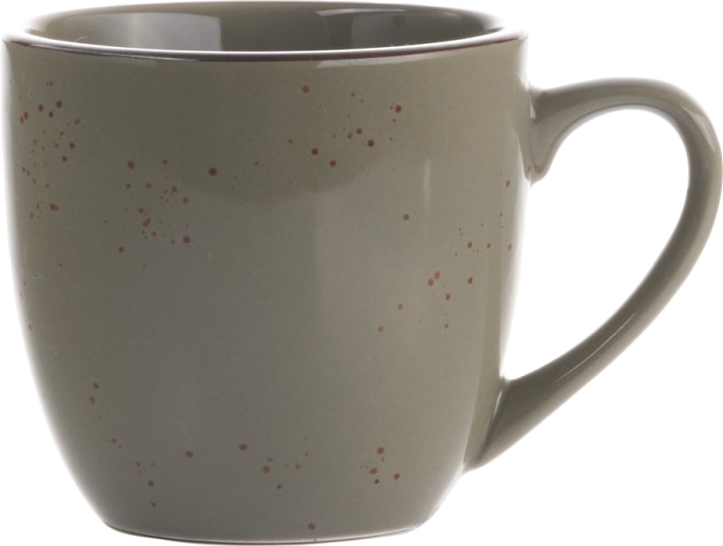 International Tableware SH-56-GS Splash Stoneware Green Smoke w/Dark Brown Cup (7.5oz)
