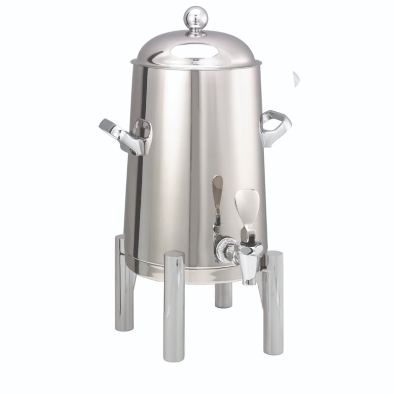 Service Ideas URN15VPSRN Flame Free Stainless Steel Vacuum Insulated Coffee Urn, Round Base, 1.5 Gallon, Polished Finish