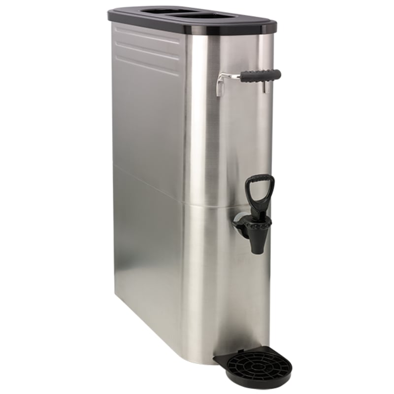 Service Ideas ITSLS5GPL Slim Round Tea Urn, Stainless Steel, 5 Gallon, Brushed