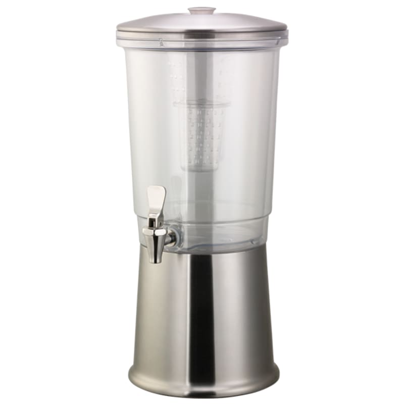 Service Ideas CBDDW3GSS Double Wall Beverage Dispenser, Round, 3 Gallon, Infuser Tube