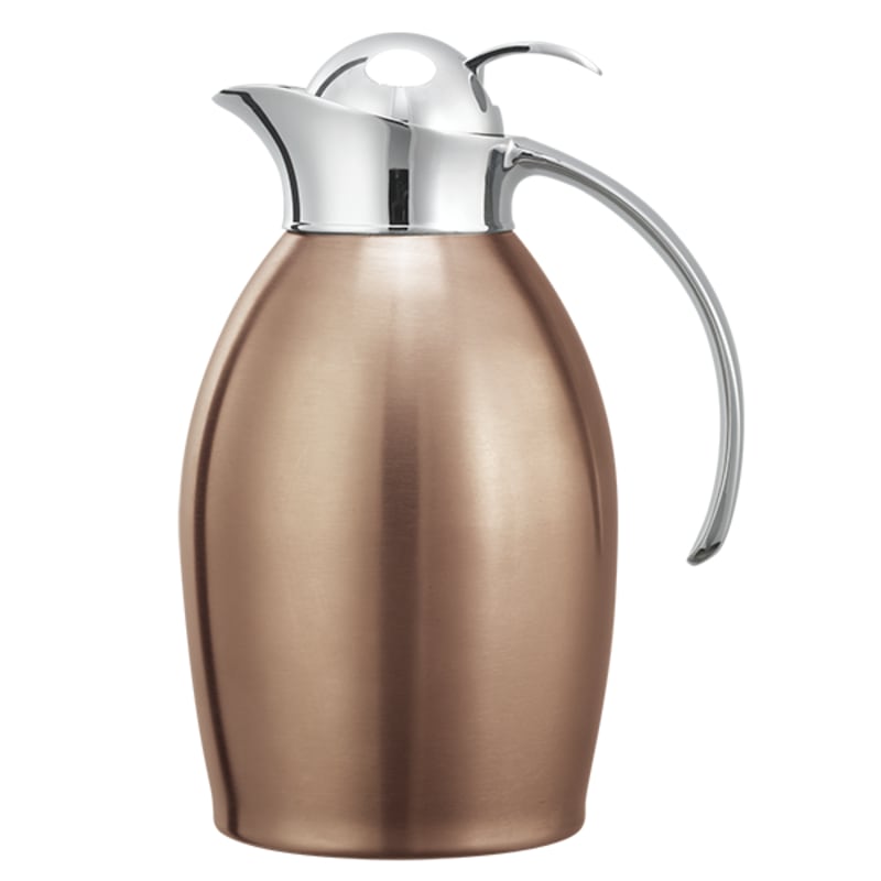 Service Ideas NIC10BSPBRG Nicollet Series, Vacuum Insulated Carafe, Push Button, Stainless Vacuum, 33.8 Ounce, Rose Gold