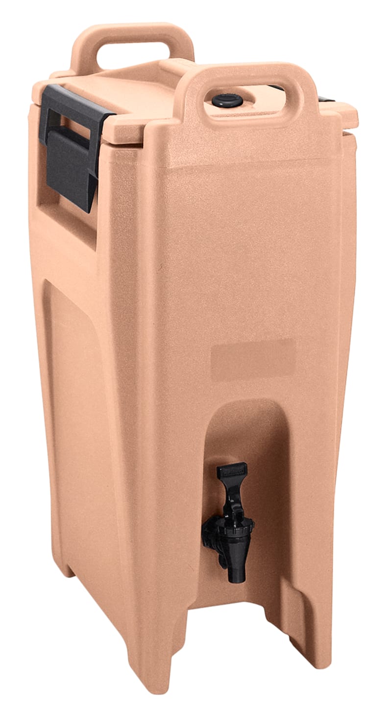 Cambro UC500157 Ultra Camtainer Insulated Beverage Dispenser, 5 Gallon Capacity, Coffee Beige