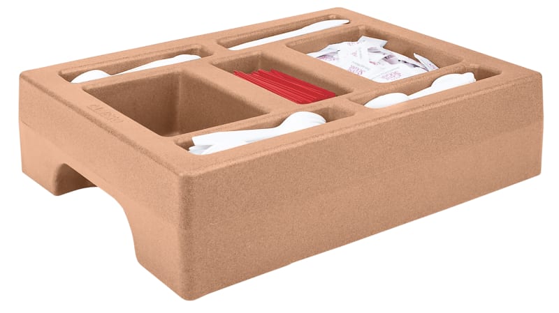 Cambro LCDCH10157 Condiment Holder, Fits 1000 Series Camtainers and Ultra Camtainers, Coffee Beige