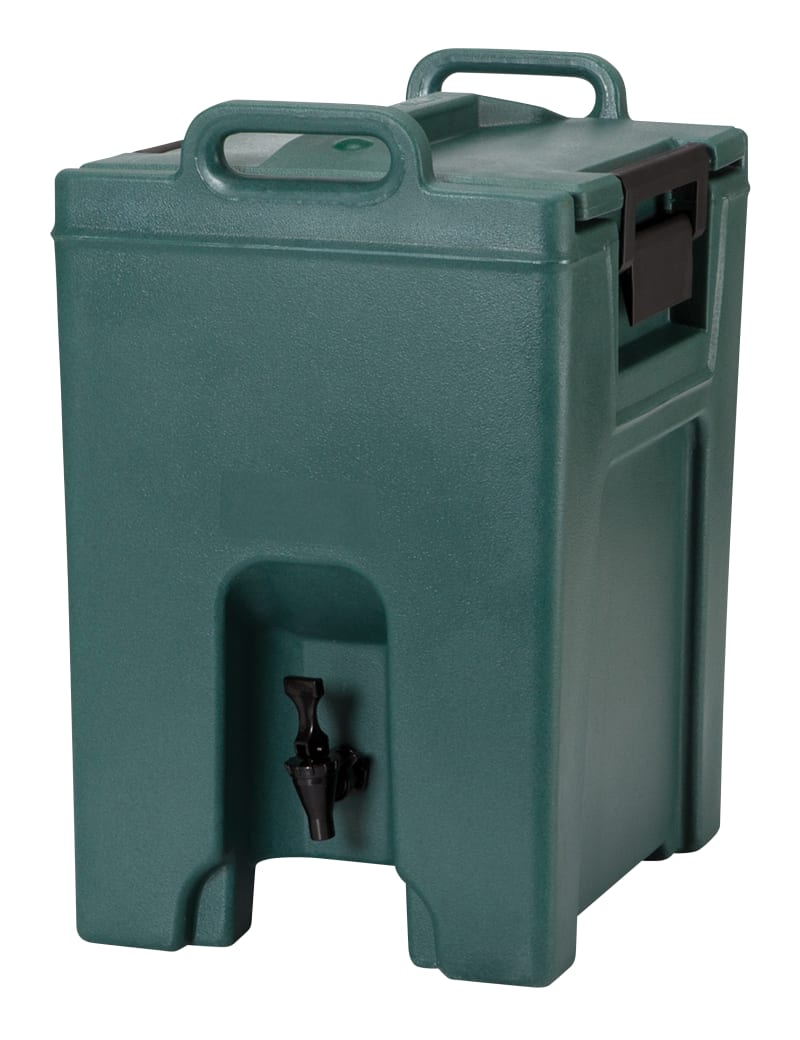 Cambro UC1000192 Ultra Camtainer Insulated Beverage Dispenser, 10 Gallon Capacity, Granite Green