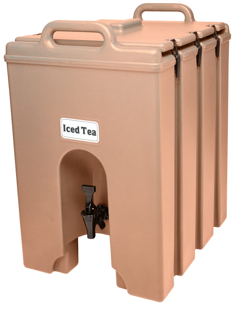 Cambro 1000LCD157 Camtainer Insulated Beverage Dispenser, 10 Gallon Capacity, Coffee Beige