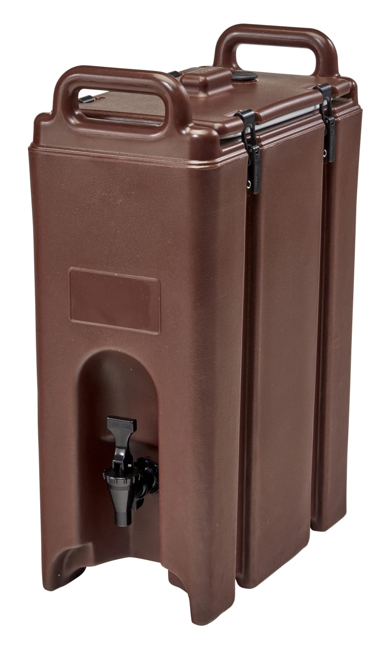 Cambro 500LCD131 Camtainer Insulated Beverage Dispenser, 5 Gallon Capacity, Dark Brown