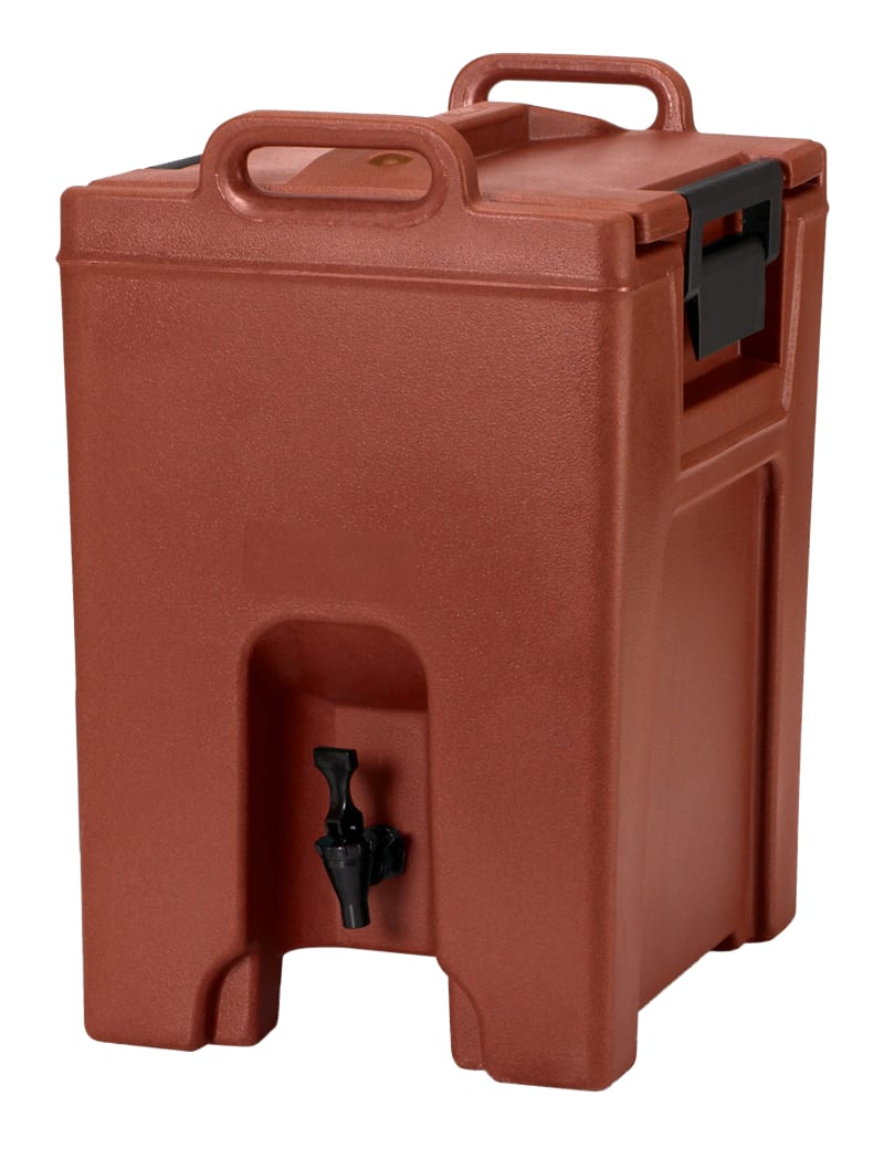 Cambro UC1000402 Ultra Camtainer Insulated Beverage Dispenser, 10 Gallon Capacity, Brick Red