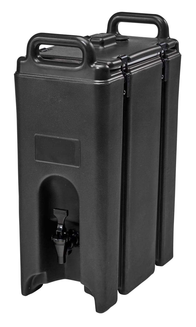 Cambro 500LCD110 Camtainer Insulated Beverage Dispenser, 5 Gallon Capacity, Black