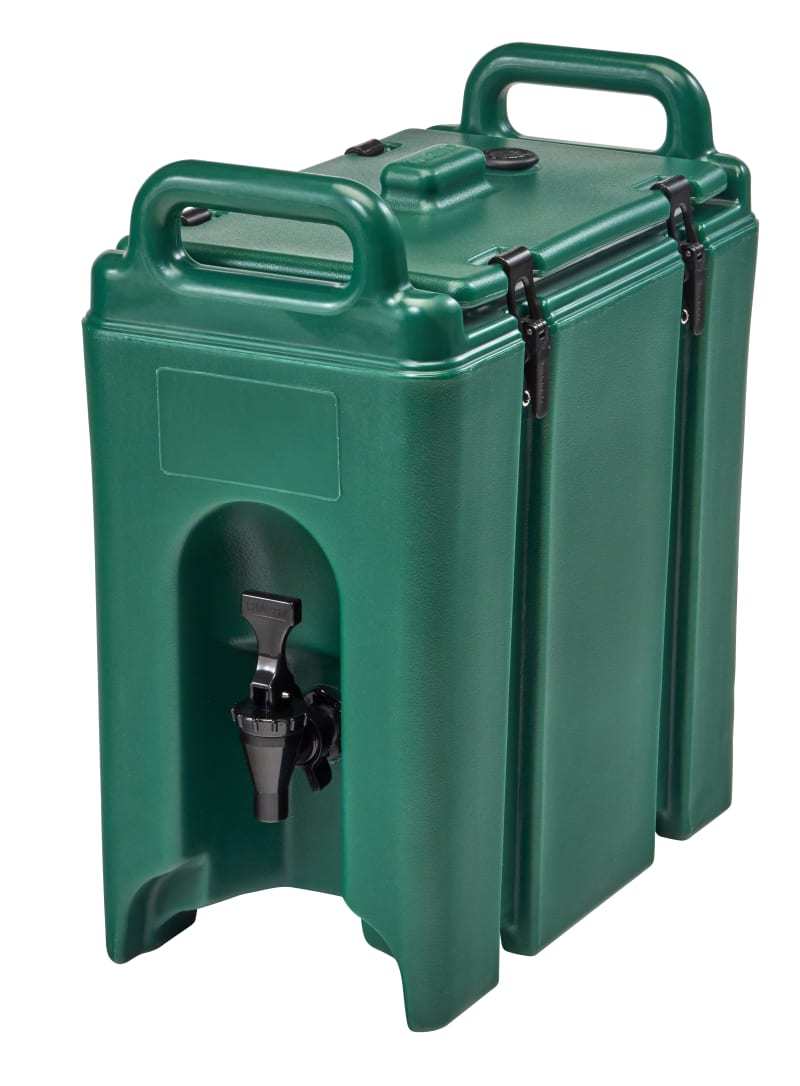 Cambro 250LCD519 Camtainer Insulated Beverage Dispenser, 2.5 Gallon Capacity, Kentucky Green