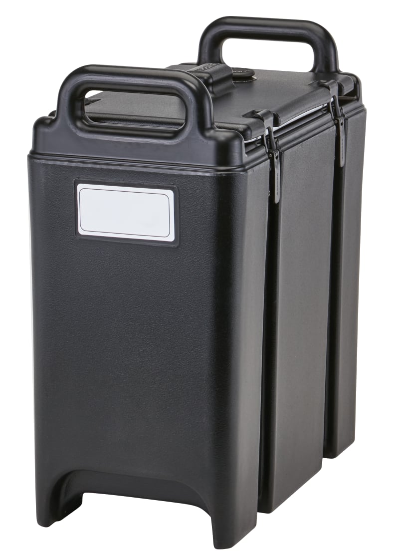Cambro 350LCD110 Camtainer Insulated Soup Carrier, 3.5 Gallon Capacity, Black
