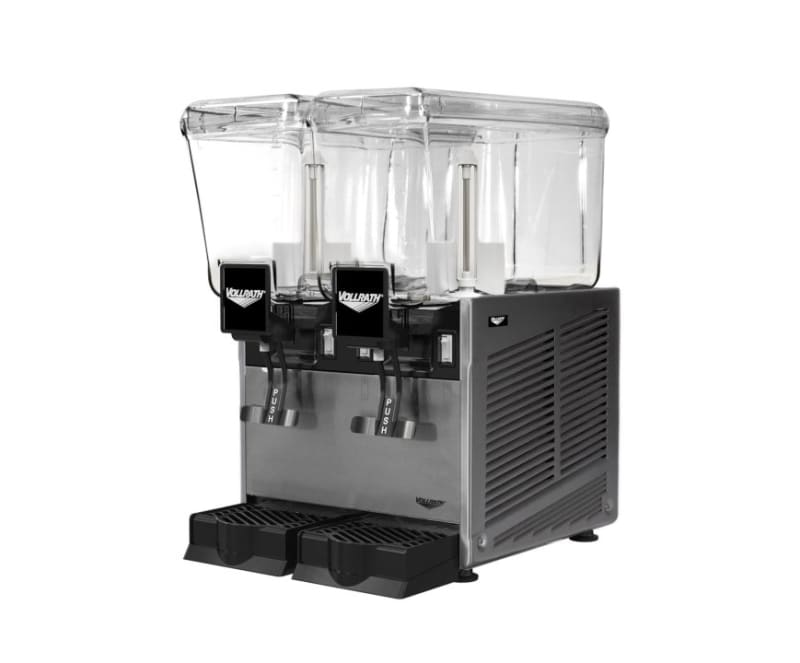 Vollrath VBBD2-37-S Refrigerated Beverage Dispenser with (2) 3.2-Gallon Bowls and Stirring Paddle Circulation