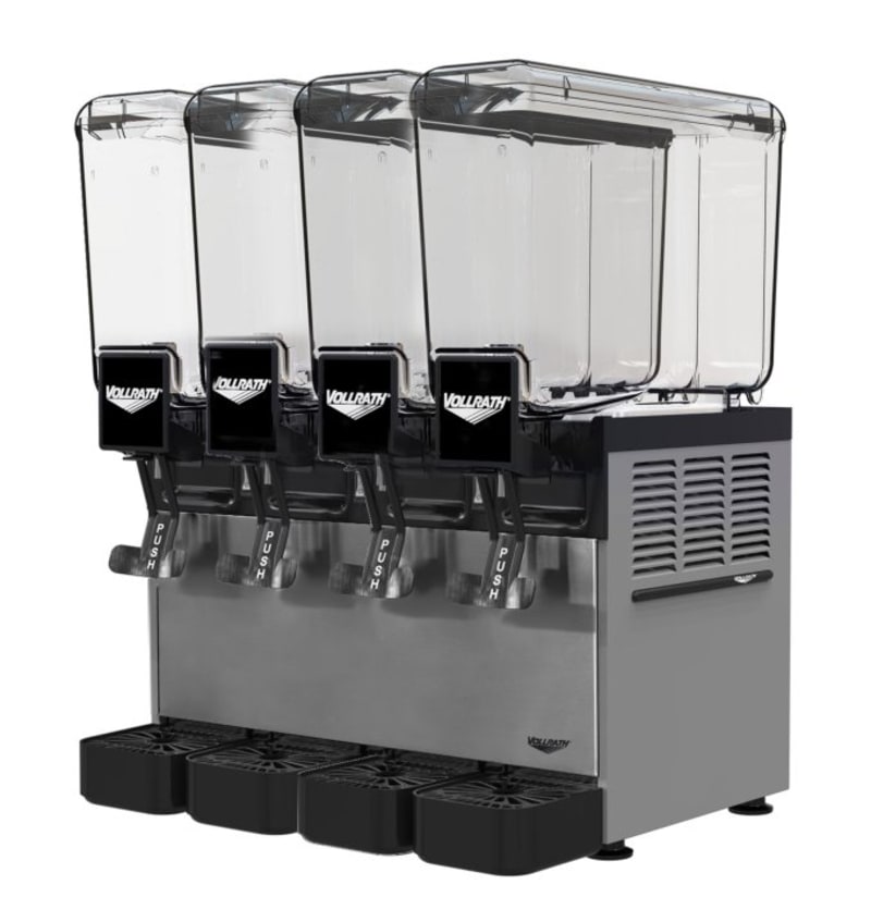 Vollrath VBBC4-37-A Refrigerated Beverage Dispenser with (4) 2.1-Gallon Bowls and Agitator Circulation