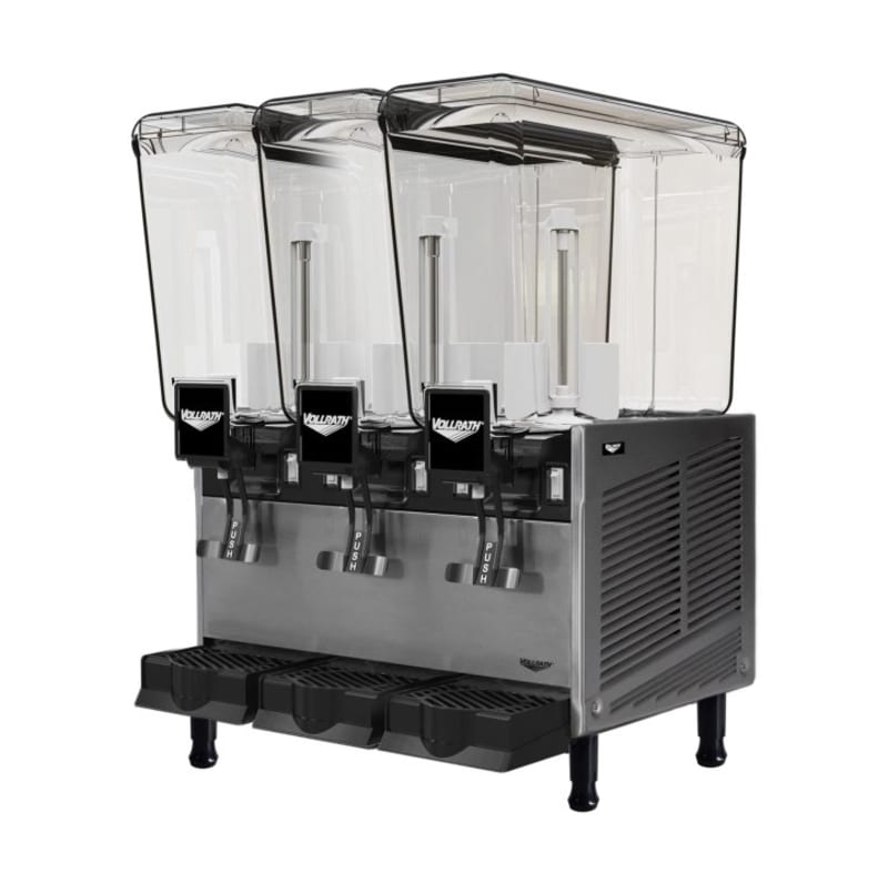 Vollrath VBBE3-37-S Refrigerated Beverage Dispenser with (3) 5.3-Gallon Bowls and Stirring Paddle Circulation