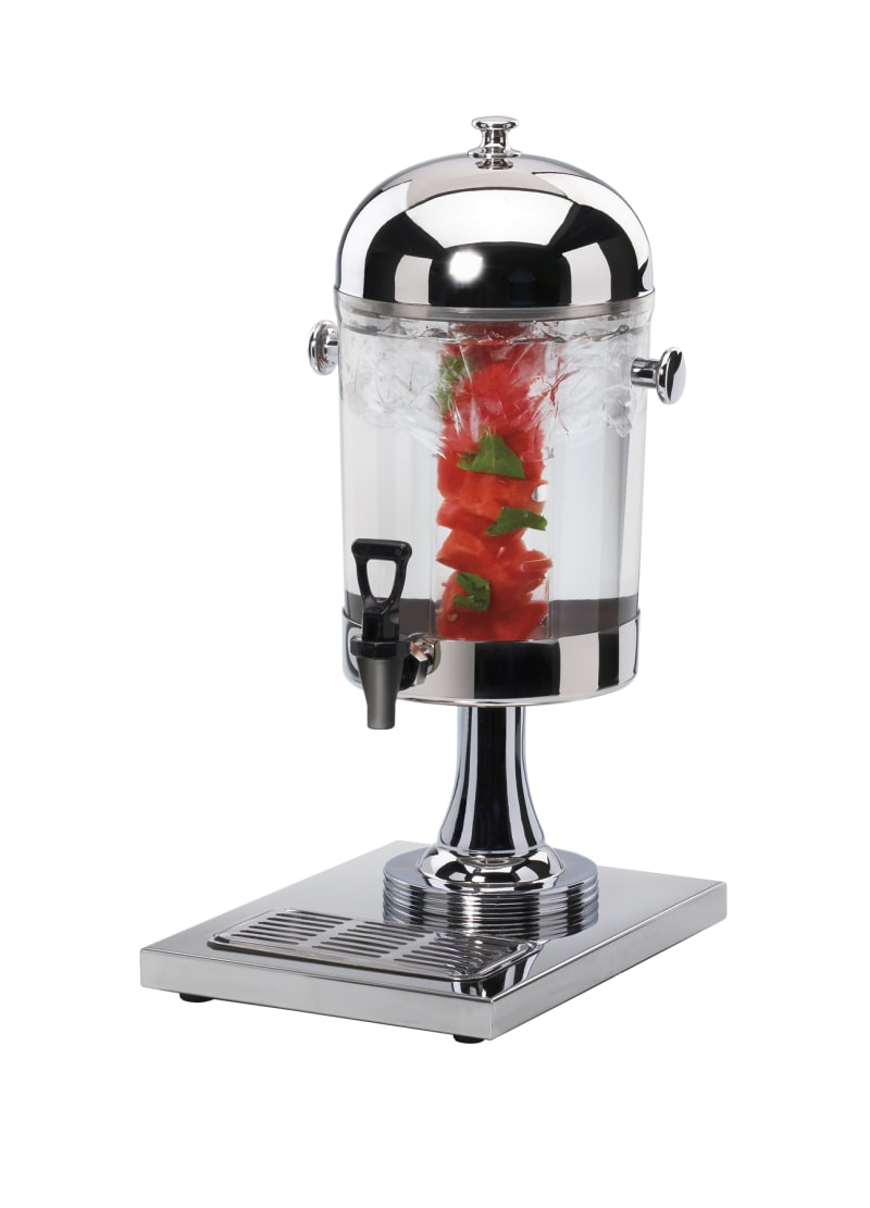 Cal-Mil 1010INF Stainless Steel Acrylic Beverage Dispenser With Infusion Chamber