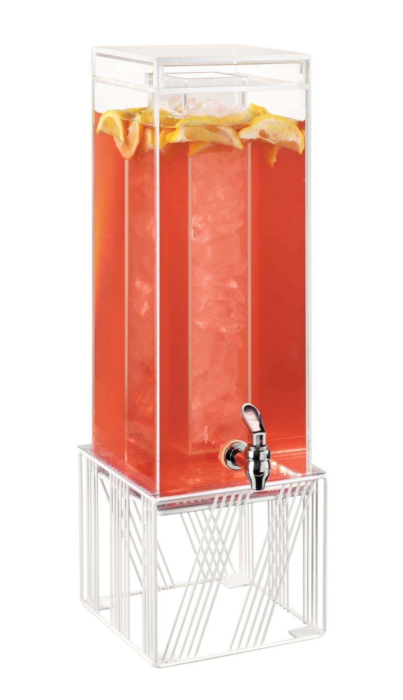 Cal-Mil 804339 Portland White Beverage Dispenser With Ice Chamber