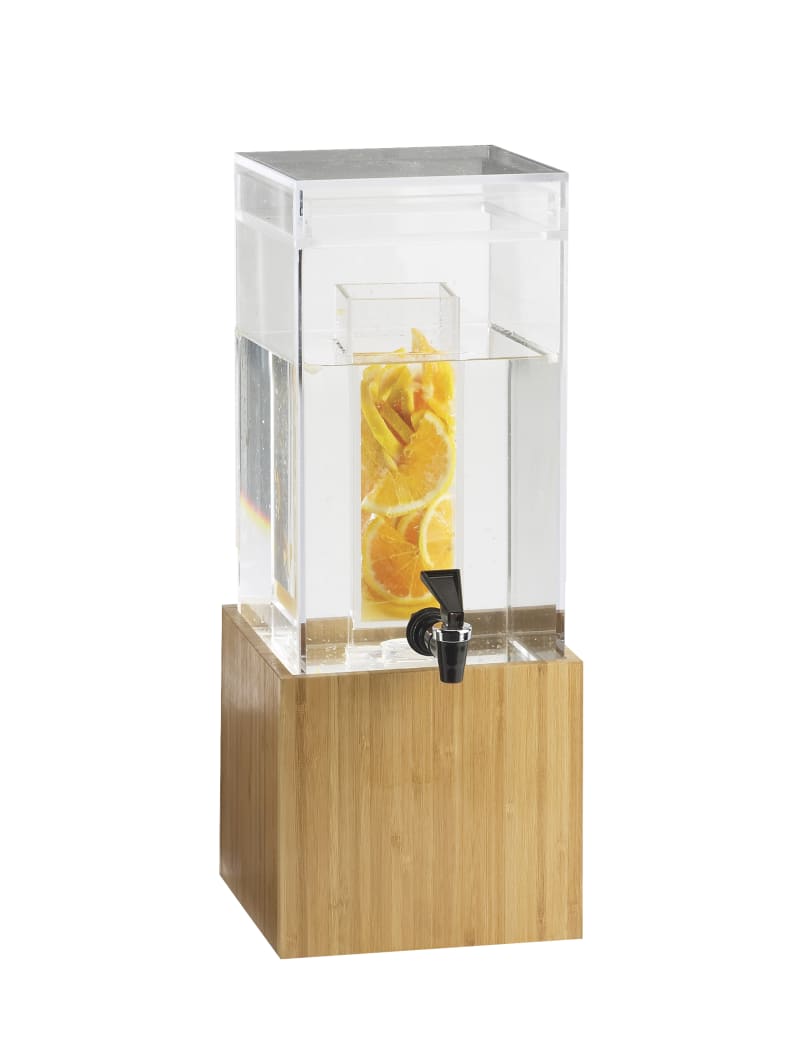 Cal-Mil 1527-1INF-60 Bamboo 1.5 Gallon Beverage Dispenser With Infusion Chamber