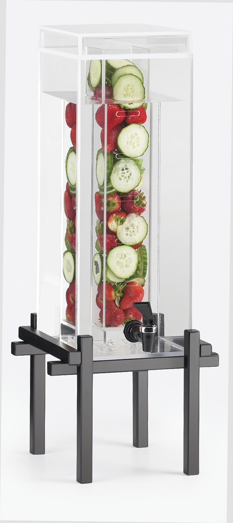 Cal-Mil 1132-3INF-13 One By One Black 3 Gallon Beverage Dispenser With Infusion Chamber