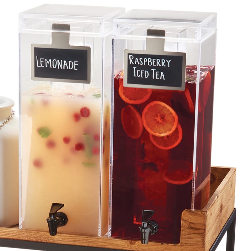 Cal-Mil 3554ICE Clear Acrylic 3 Gallon Beverage Dispenser With Ice Chamber