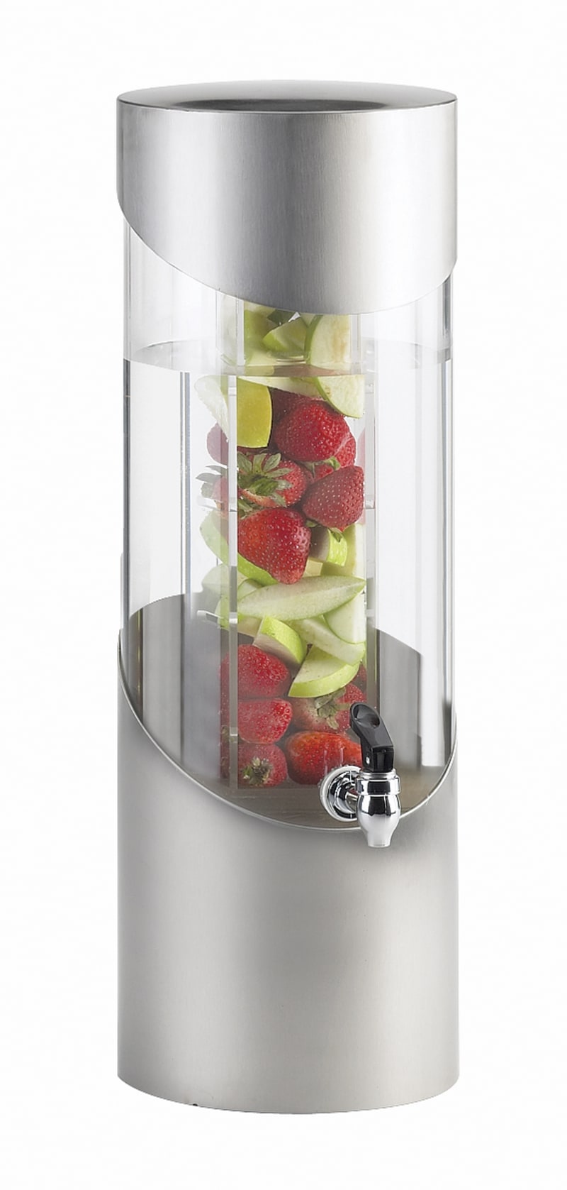 Cal-Mil 1990-3INF-55 3 Gallon Round Stainless Steel Beverage Dispenser With Infusion Chamber