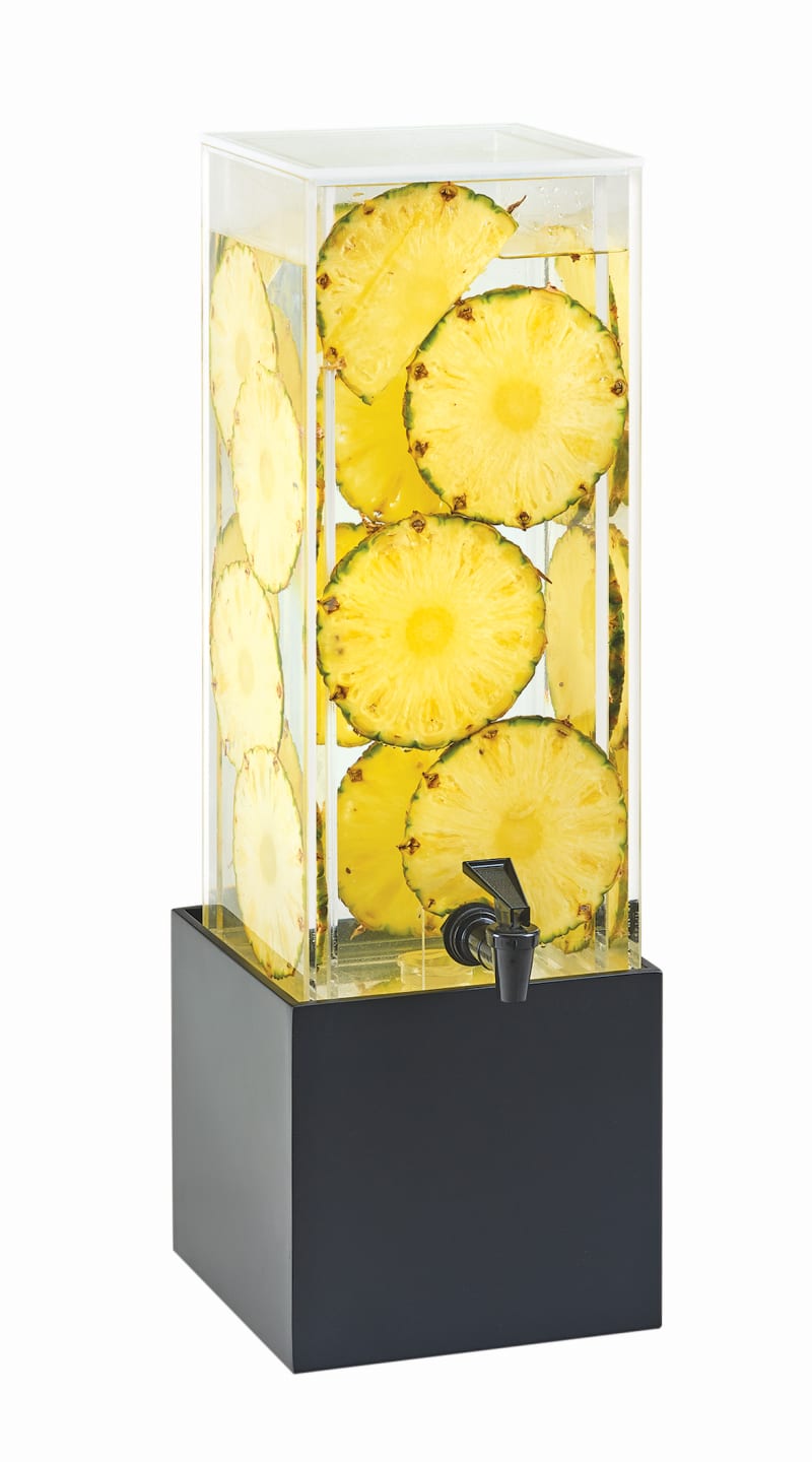 Cal-Mil 3697-3-96 Midnight Bamboo 3 Gallon Dispenser With Decorative Infusion Wall