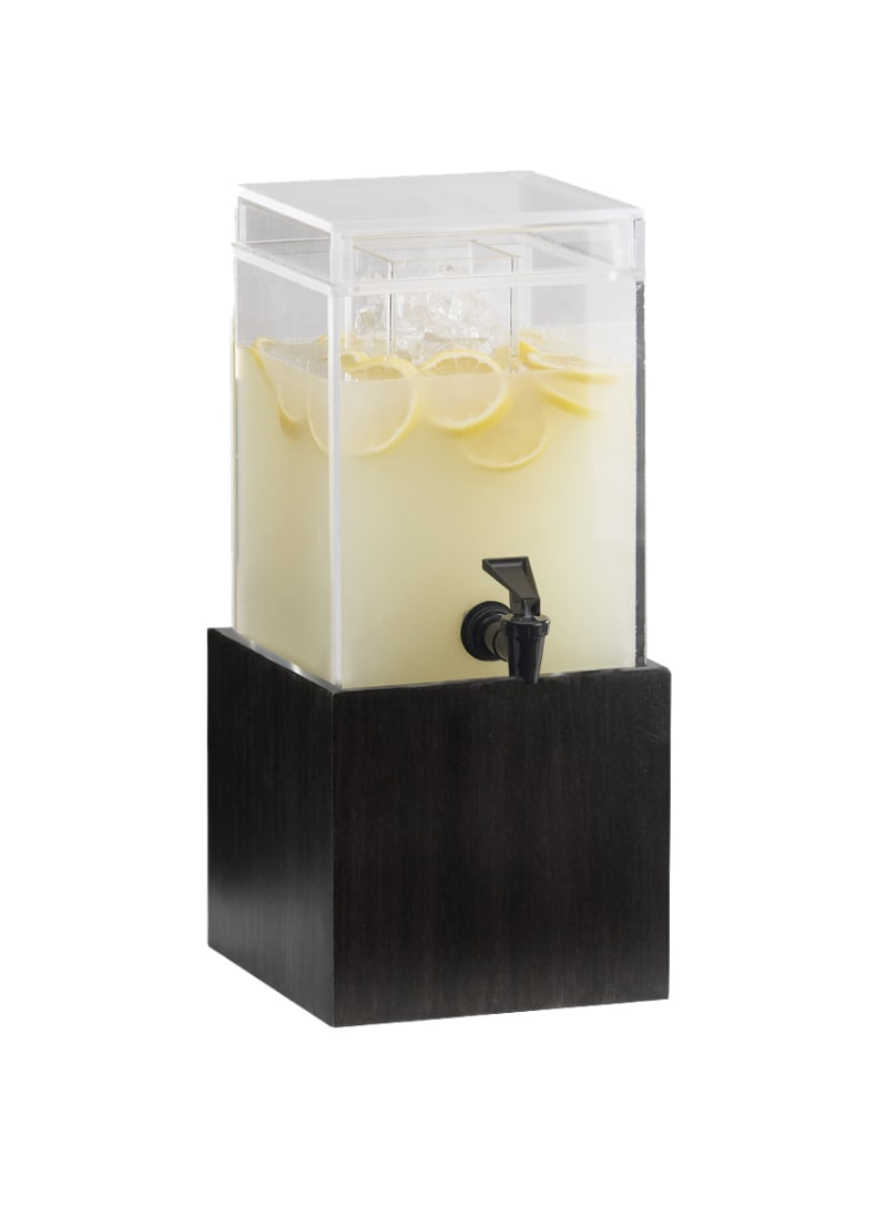 Cal-Mil 1527-1-96 Midnight Bamboo 1.5 Gallon Beverage Dispenser With Ice Chamber