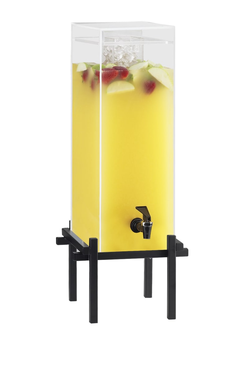 Cal-Mil 1132-5-13 One By One Black 5 Gallon Beverage Dispenser With Ice Chamber