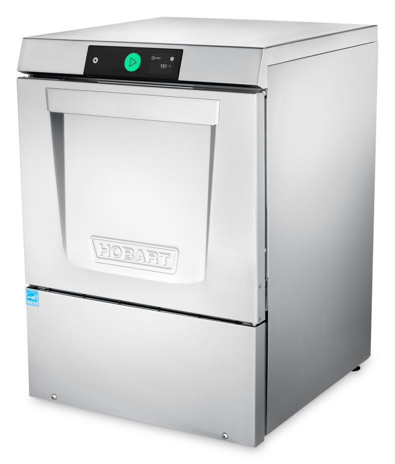 Hobart LXnH-2 Base Two-Level Undercounter High Temp Dishwasher 17" Door Opening Height
