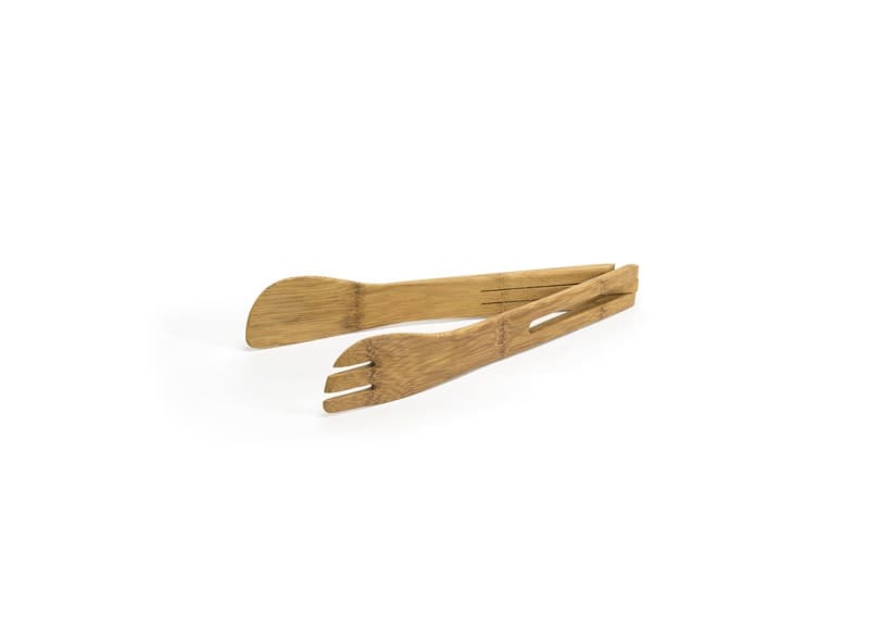 Front of the House BUT021BBB23 12" Bamboo Wide Tongs