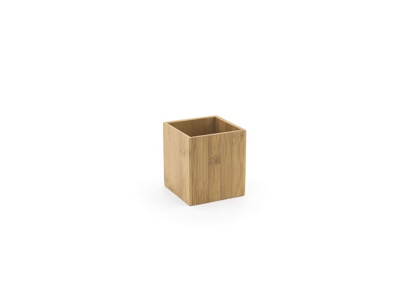 Front of the House BHO086BBB22 3.75" Square Bamboo Holder - Natural