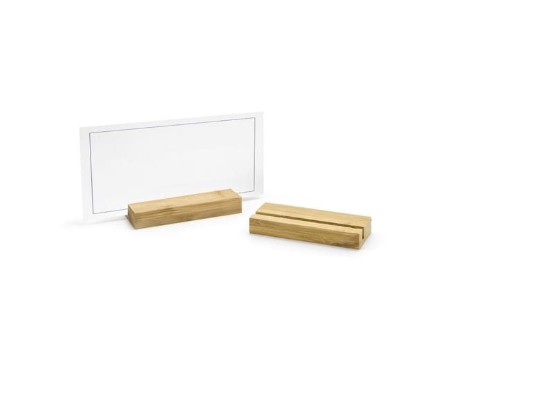 Front of the House BHO073BBB23 3.75" x 1.5" Bamboo Menu/Sign Holder