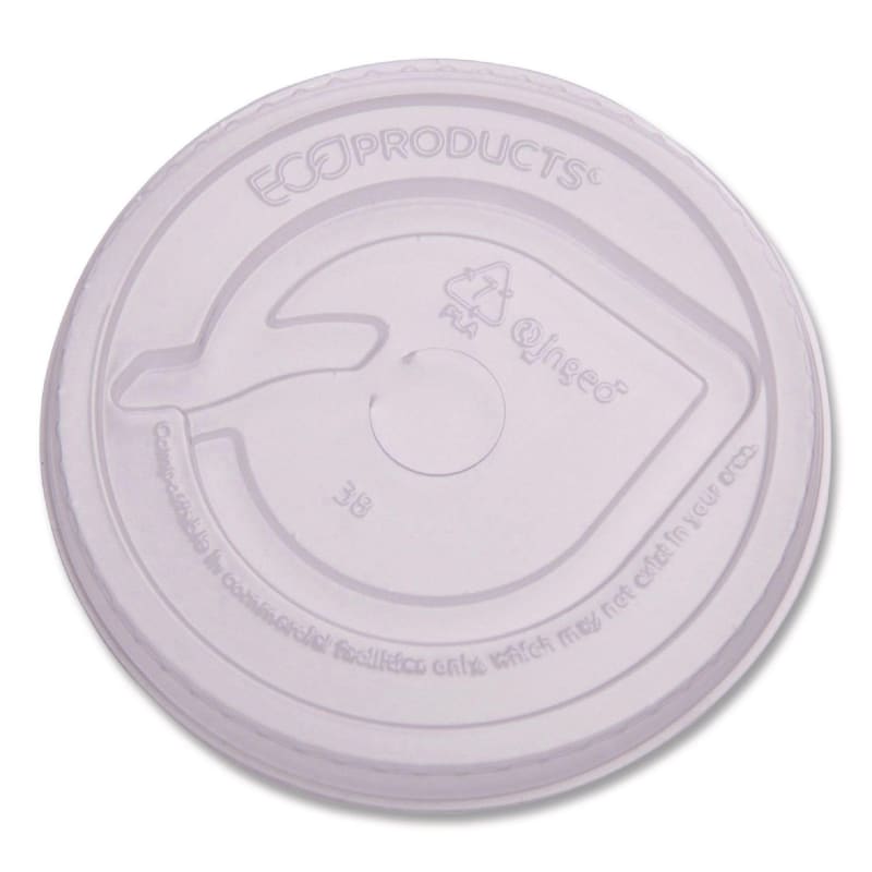 Eco-Products EP-FLCC Greenstripe Cold Cup Flat Lids, Fits 9 Oz To 24 Oz Cups, Clear, 100/Pack, 10 Packs/Carton