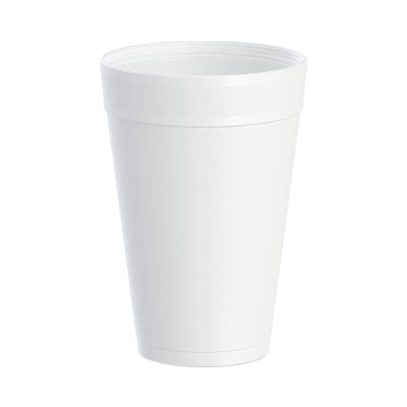 Dart 32TJ32 Foam Drink Cups, 32 Oz, White, 25/Bag, 20 Bags/Carton