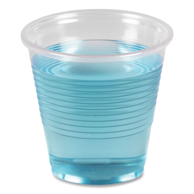 Boardwalk TRANSCUP5CT Translucent Plastic Cold Cups, 5 Oz, Polypropylene, 100 Cups/Sleeve, 25 Sleeves/Carton