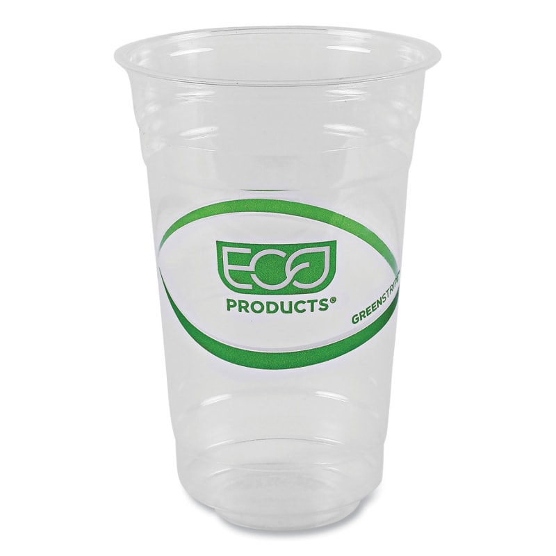 Eco-Products EP-CC20-GS Greenstripe Renewable And Compostable Cold Cups, 20 Oz, Clear, 50/Pack, 20 Packs/Carton