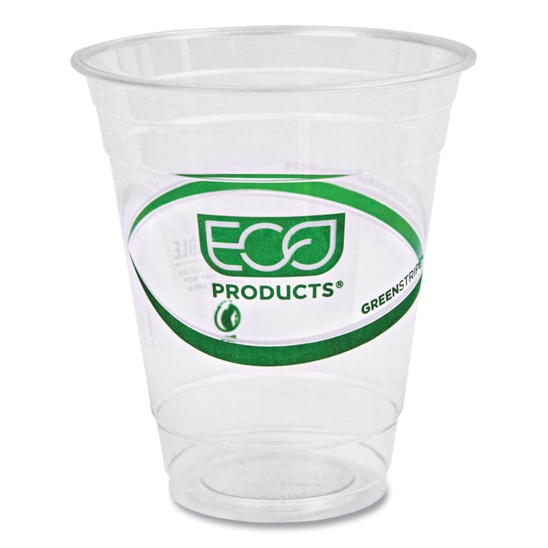 Eco-Products EP-CC12-GS Greenstripe Renewable And Compostable Cold Cups, 12 Oz, Clear, 50/Pack, 20 Packs/Carton