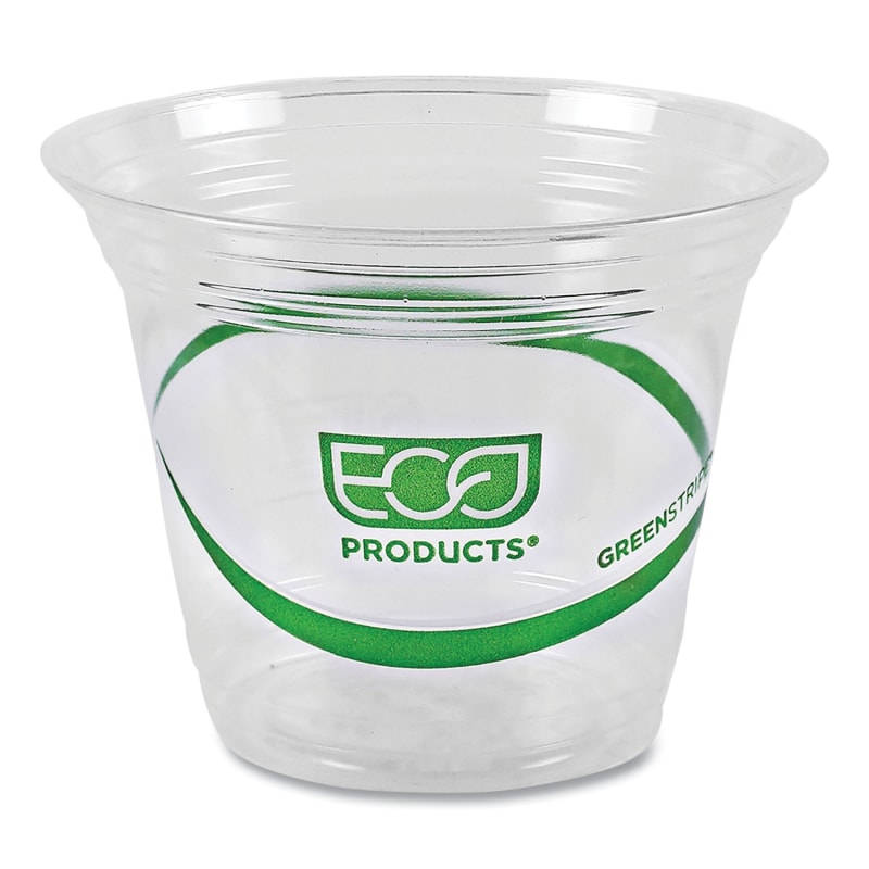 Eco-Products EP-CC9S-GS Greenstripe Renewable And Compostable Cold Cups, 9 Oz, Clear, 50/Pack, 20 Packs/Carton