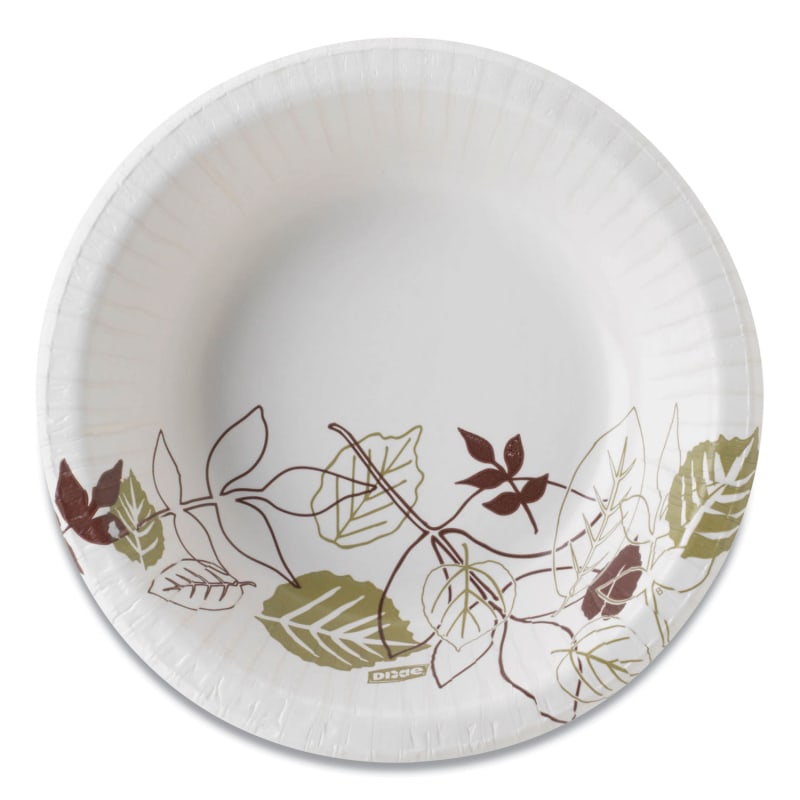Dixie SX12PATH Pathways Heavyweight Paper Bowls, 12 Oz, Green/Burgundy, 1,000/Carton