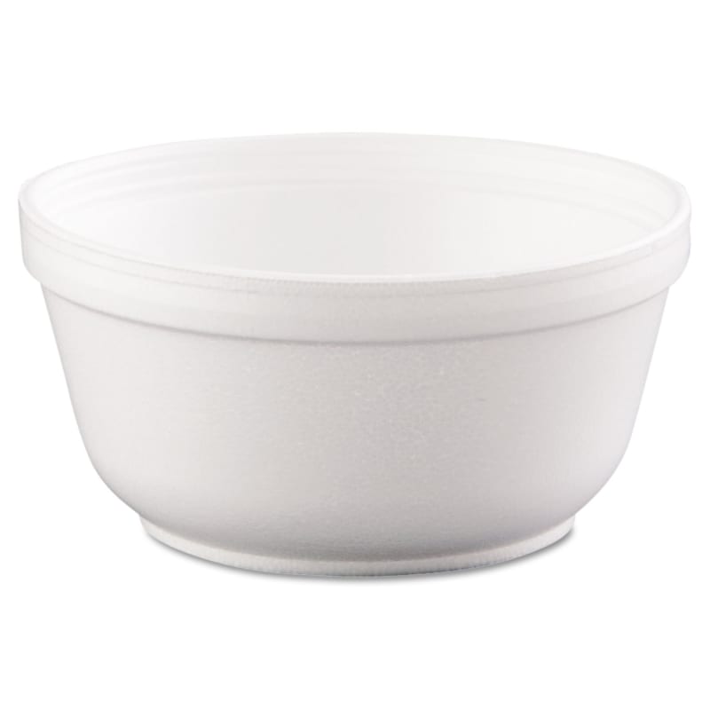 Dart 12B32 Insulated Foam Bowls, 12 Oz, White, 50/Pack, 20 Packs/Carton
