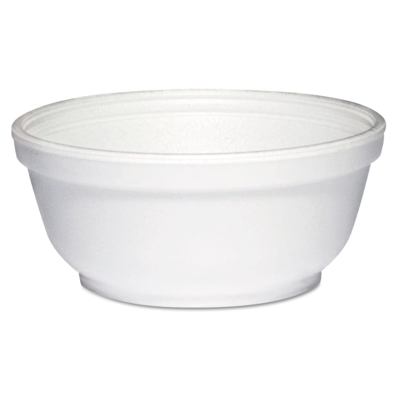 Dart 8B20 Foam Bowls, 8 Oz, White, 50/Pack, 20 Packs/Carton