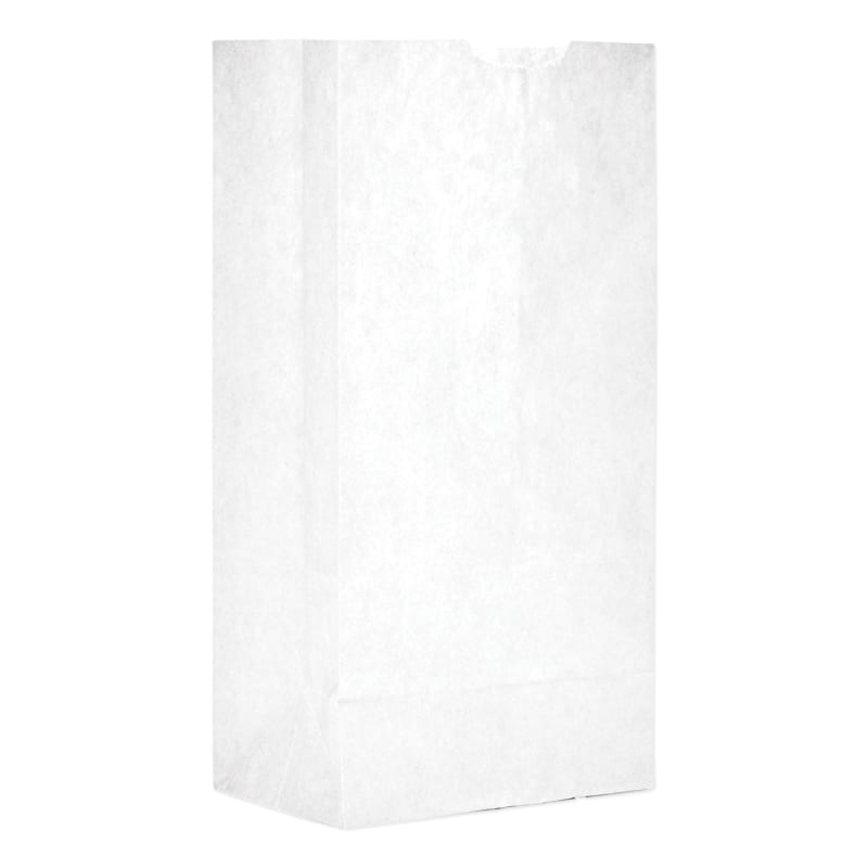 General GW4500 Grocery Paper Bags, #4 Size, 5" X 3.33" X 9.75", White, 500/Bundle