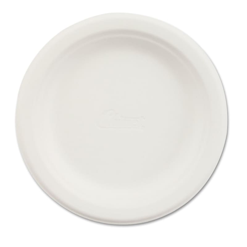 Chinet 21225 Paper Dinnerware, Plate, 6" Dia, White, 1,000/Carton