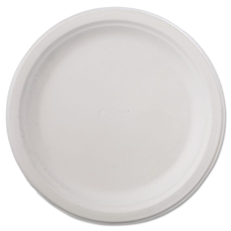 Chinet 21232 Classic Paper Dinnerware, Plate, 9.75" Dia, White, 125/Pack, 4 Packs/Carton