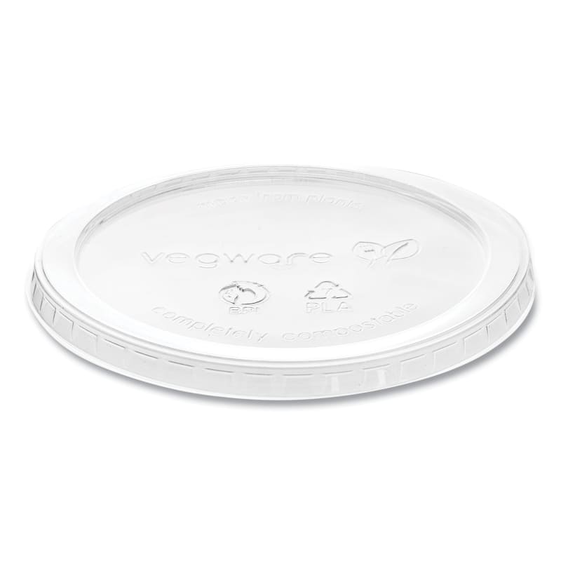 Vegware VDC-120H Round Deli Pot Lids, Compostable, For 8 Oz To 32 Oz Deli Containers, Plastic, 500/Carton
