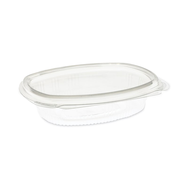 Pactiv Evergreen 0CA910080000 Earthchoice Recycled Pet Hinged Container, 8 Oz, 4.92 X 5.87 X 1.32, Clear, Plastic, 200/Carton
