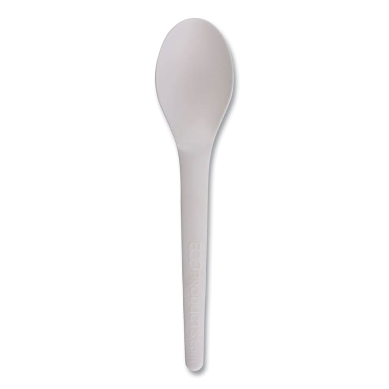 Eco-Products EP-S013-W Plantware Compostable Cutlery, Spoon, 6", White, 1,000/Carton