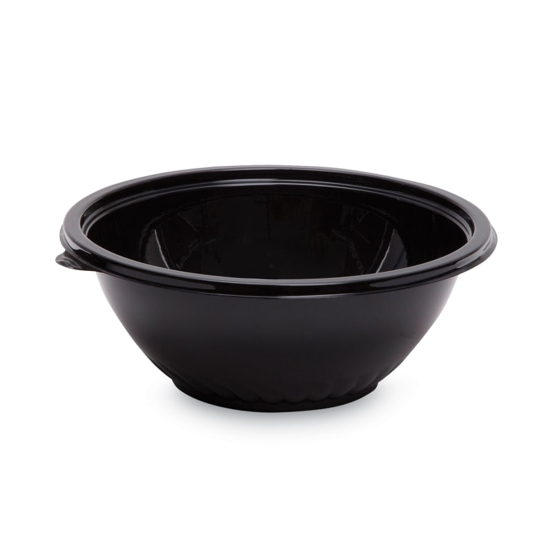 WNA APB80BL Caterline Pack N' Serve Plastic Bowl, 80 Oz, 10" Diameter X 4"H, Black, 25/Carton